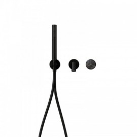 Wall-Mounted Bathtub Mixer In Black/Brushed Gold Copper With Constant Flow