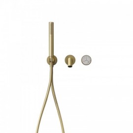 Wall-Mounted Bathtub Mixer In Black/Brushed Gold Copper With Constant Flow
