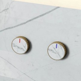 Wall Mounted Copper Bathtub Mixer Zinc Alloy Roller Handle