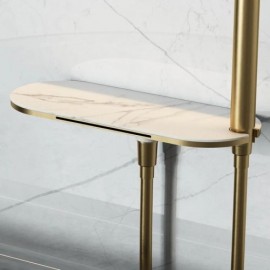 Wall Mounted Copper Bathtub Mixer Zinc Alloy Roller Handle