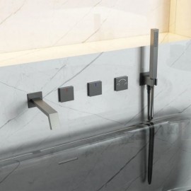 Copper Hot And Cold Bathtub Faucet For Bathroom