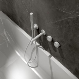 Wall-Mounted Copper Bathtub Mixer With Constant Flow Black/White/Brushed Gold Model