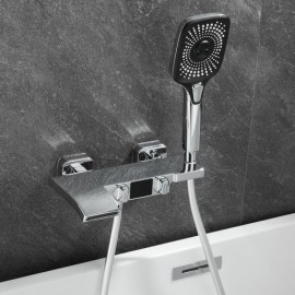 Wall-Mounted Copper Bathtub Mixer With Constant Flow Led Display 4 Models