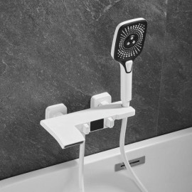 Wall-Mounted Copper Bathtub Mixer With Constant Flow Led Display 4 Models
