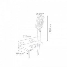 Wall-Mounted Copper Bathtub Mixer With Constant Flow Led Display 4 Models