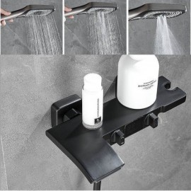 Wall-Mounted Copper Bathtub Mixer With Constant Flow Led Display 4 Models