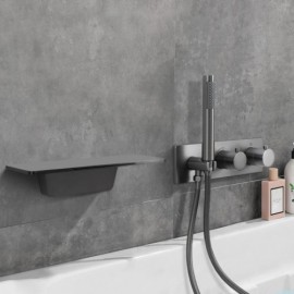 Copper Thermostatic Bathtub Faucet For Bathroom Waterfall Faucet