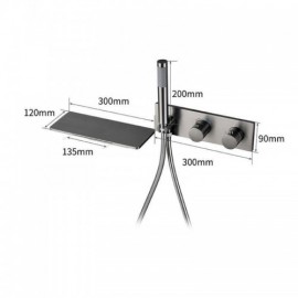 Copper Thermostatic Bathtub Faucet For Bathroom Waterfall Faucet