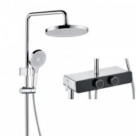 Shower Faucet In Chrome/Black Copper With 4 Constant Flow Shower Functions