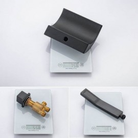 Free-Standing Bathtub Mixer Waterfall In Chrome/Black Copper With Led Display