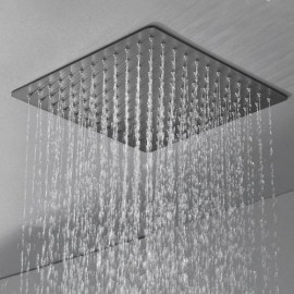 Recessed Thermostatic Shower Faucet With 3 Functions Copper Hand Shower Body Stainless Steel Nozzle