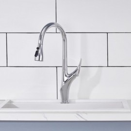 Chrome/Black/Gray Copper Kitchen Faucet Three Mode Abs Water Nozzle