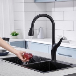 Chrome/Black/Gray Copper Kitchen Faucet Three Mode Abs Water Nozzle