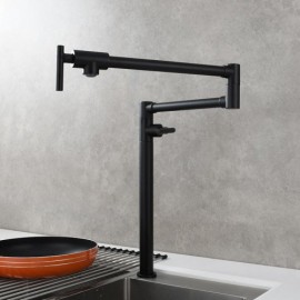 Single Cold Water Kitchen Faucet In Copper Total Height 47Cm Foldable