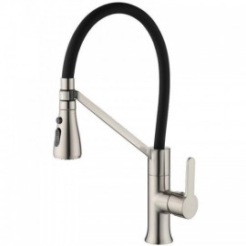 Copper Body Kitchen Faucet Rubber Elbow With Water Stop Button