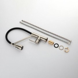 Copper Body Kitchen Faucet Rubber Elbow With Water Stop Button