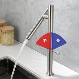 Stainless Steel Constant Flow Kitchen Faucet 360° Swivel Elbow