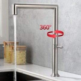 Stainless Steel Constant Flow Kitchen Mixer Faucet 360° Swivel Elbow