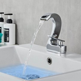 Copper Waterfall Basin Faucet Cold Hot Water 7 Models