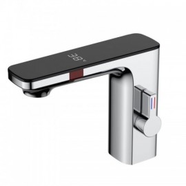 Copper Chrome/Gray Infrared Sensor Basin Mixer For Bathroom