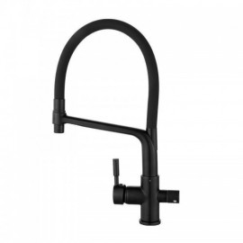 Black Copper/Brushed Nickel Kitchen Water Purifier Faucet Rotating Nozzle
