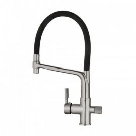 Black Copper/Brushed Nickel Kitchen Water Purifier Faucet Rotating Nozzle
