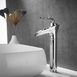 4 Colors Copper Waterfall Basin Faucet For Bathroom