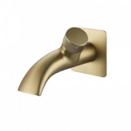 Wall Mounted Constant Flow Basin Faucet In Brushed Gold Copper