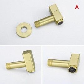Brushed Gold Copper Washing Machine Faucet Square Handle