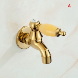 Copper Washing Machine Faucet With Jade Handle Zinc Alloy