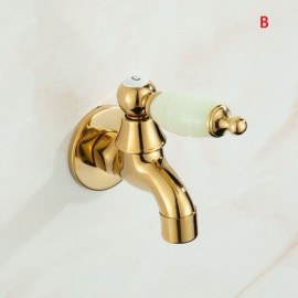 Copper Washing Machine Faucet With Jade Handle Zinc Alloy