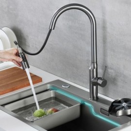 Stainless Steel Single Handle Pull Out Kitchen Faucet