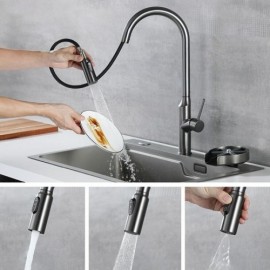 Stainless Steel Single Handle Pull Out Kitchen Faucet