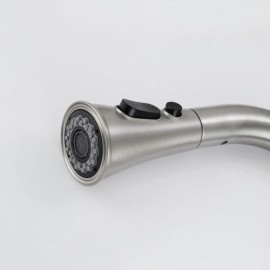 Single-Handle Pull-Out Kitchen Faucet In Brushed Stainless Steel