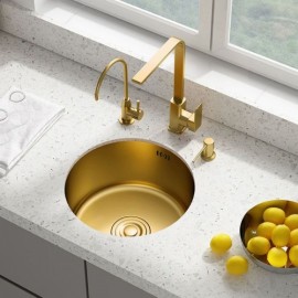 Kitchen Sink In 304 Stainless Steel Gold Small Sink