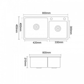 Gold 304 Stainless Steel Kitchen Sink With Drain Basket Soap Dispenser Drain