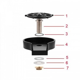 Black Integrated Sink Cup Washer In Abs Stainless Steel For Bar Cafe