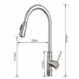 Pull-Out Kitchen Mixer In Black Copper/Brushed Nickel
