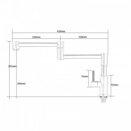 Stainless Steel Pull Down Single Cold Water Faucet For Kitchen