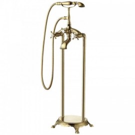 Copper Chrome/Gold Floor Standing Bathtub Mixer For Bathroom