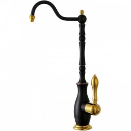 Copper Kitchen Faucet With Rotating Nozzle Single Cold Water