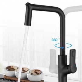 Pull-Out Rotary Kitchen Mixer In Copper Chrome/Black Model