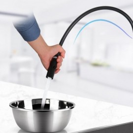 Swivel Extractable Kitchen Mixer In Chrome/Black Copper