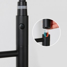 Swivel Extractable Kitchen Mixer In Chrome/Black Copper