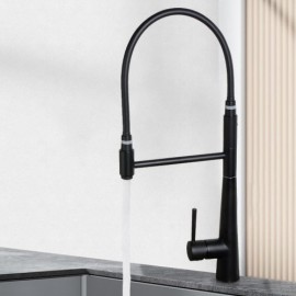 Swivel Extractable Kitchen Mixer In Chrome/Black Copper