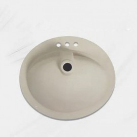 Single White Ceramic Countertop Sink For Bathroom