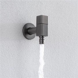 Wall-Mounted Washing Machine Faucet In Black/Gray Copper