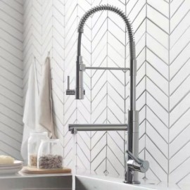 Copper Spring Kitchen Faucet H62Cm 2 Water Outlets