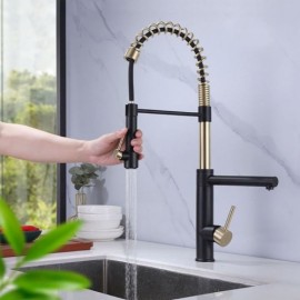 Copper Spring Kitchen Faucet H62Cm 2 Water Outlets