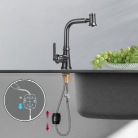 Copper Kitchen Faucet Dual Function Pull-Out Nozzle